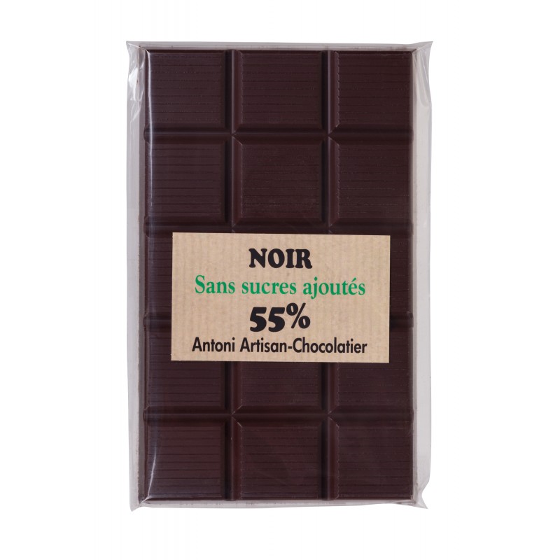 Chocolat noir sans sucres ajoutés